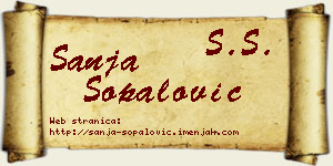 Sanja Šopalović vizit kartica
